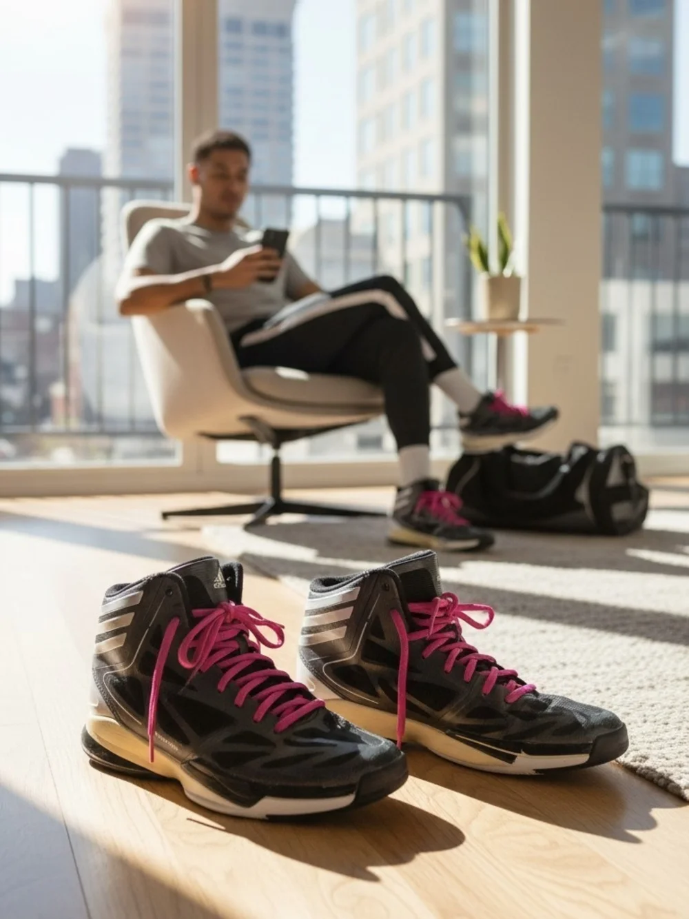 adidas Adizero Men's Baseball Shoes Black/Gray/White/Pink US 10.5 D